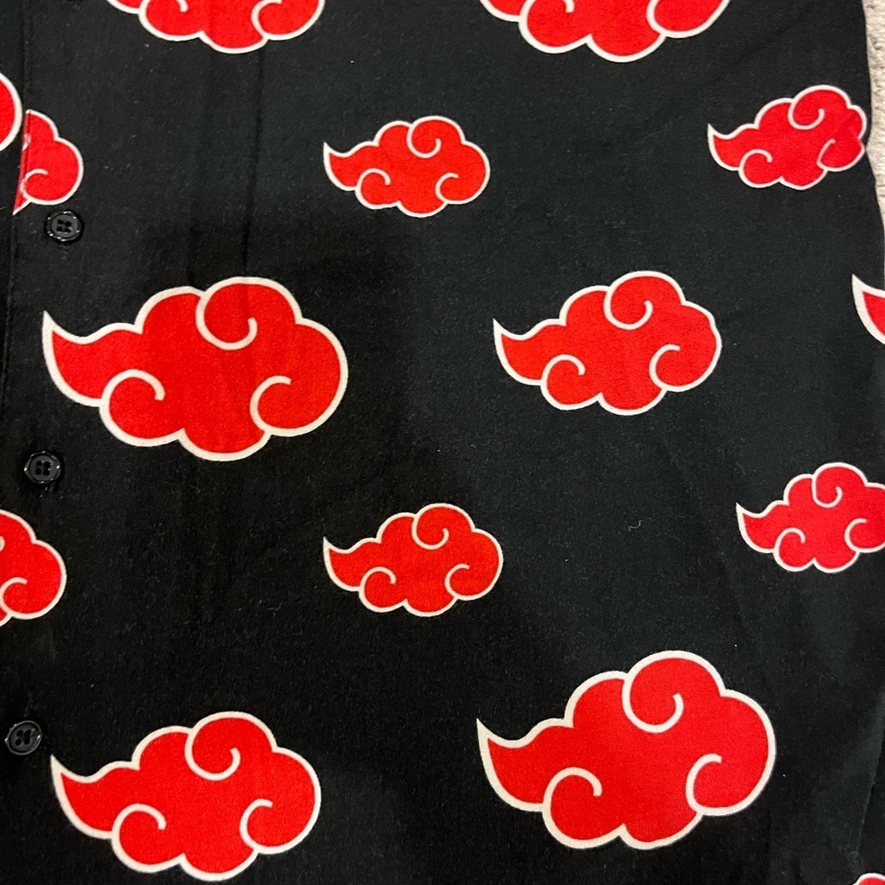 Naruto Akatsuki Cloud Button Down Shirt - Picture 2 of 8